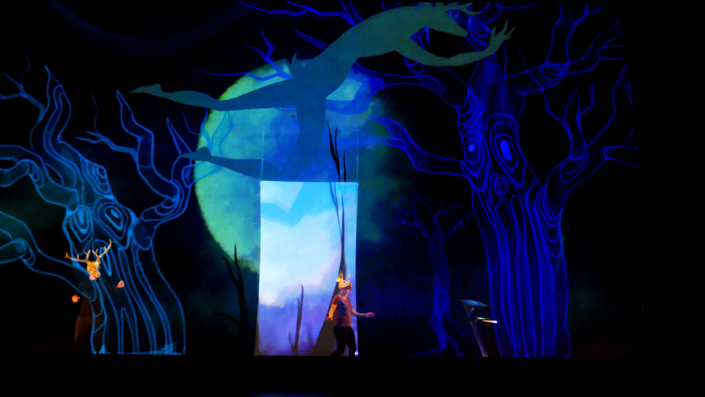 Lichtkunst als Bühnenbild, live Visuals, Kopffarben